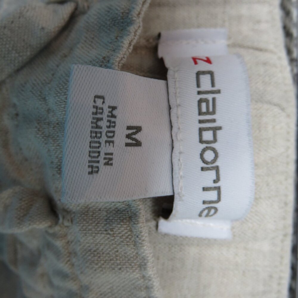 Liz Claiborne Linen Mid Rise Capris in Flax Size M - Picture 2 of 2